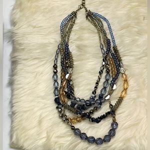 Premier Designs Statement Necklace Multi Strand Lobster Claw Clasp